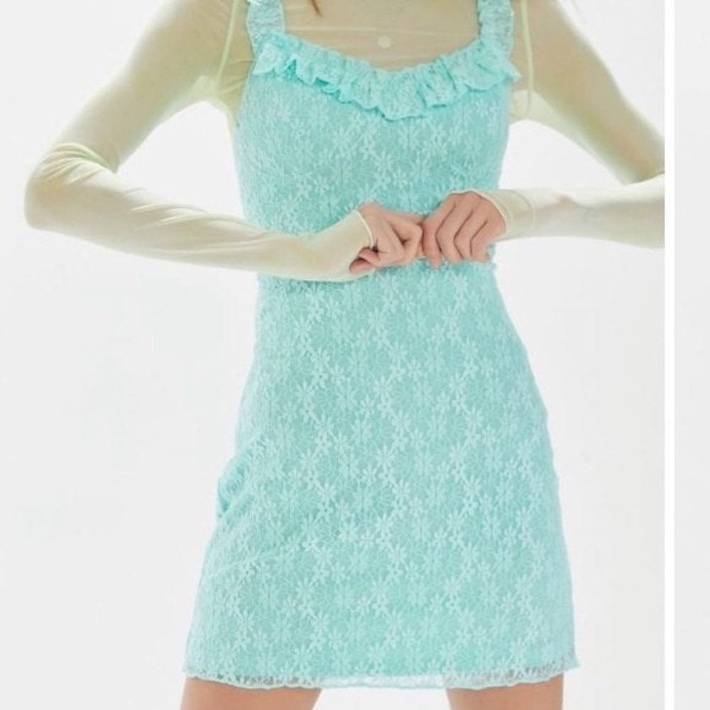 Urban outfitters green bustier dress